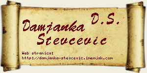 Damjanka Stevčević vizit kartica